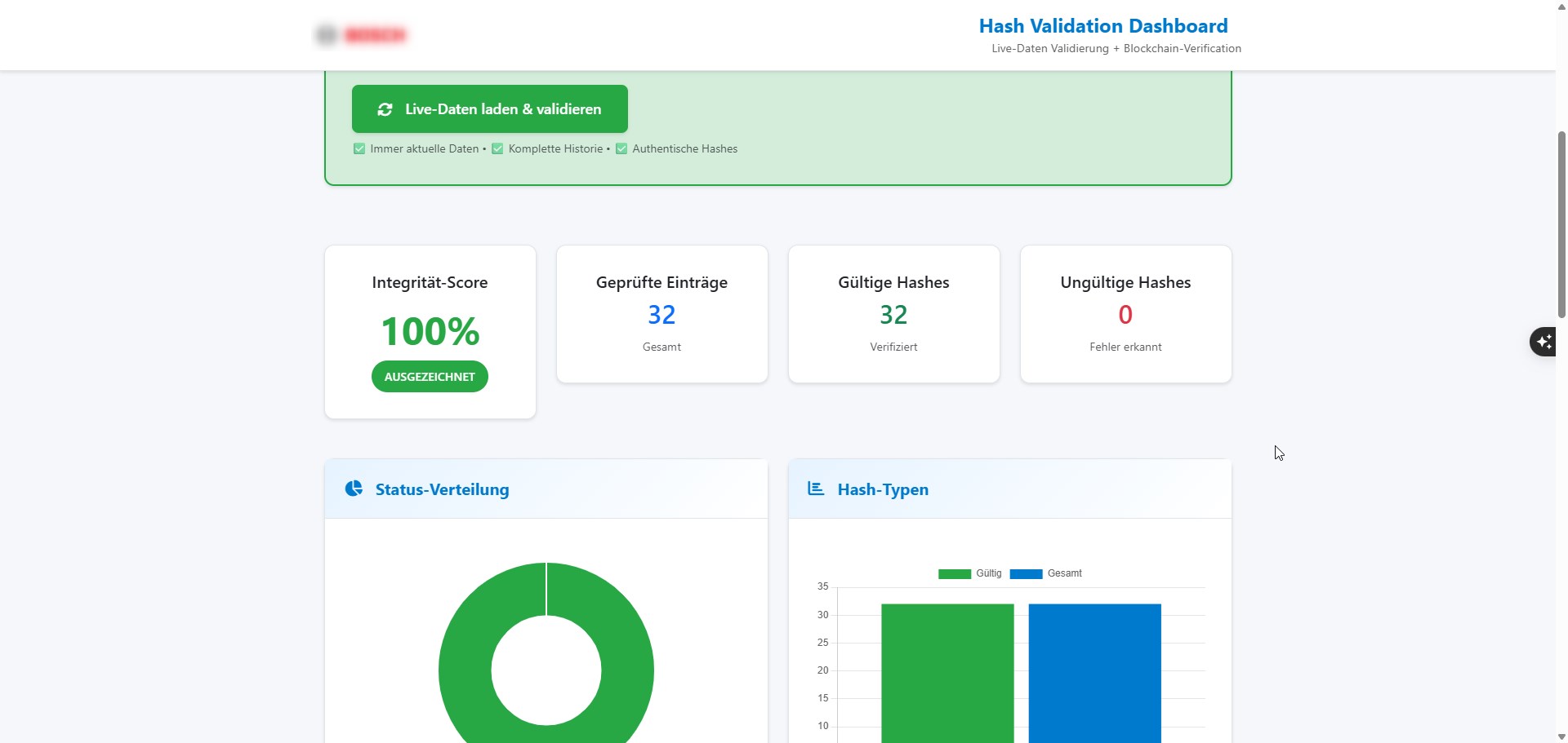 Blockchain Wartungslog Screenshot 5